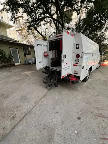 Magnet Plumbing service vehicle on-site for Faucet Repair in Bayou Club